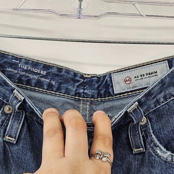 AG Adriano Goldschmied The Phoebe Vintage High Waisted Tapered Leg Jeans Size 27 - Picture 5 of 9